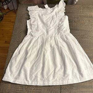 GAP White Eyelet Ruffle Kids Dress